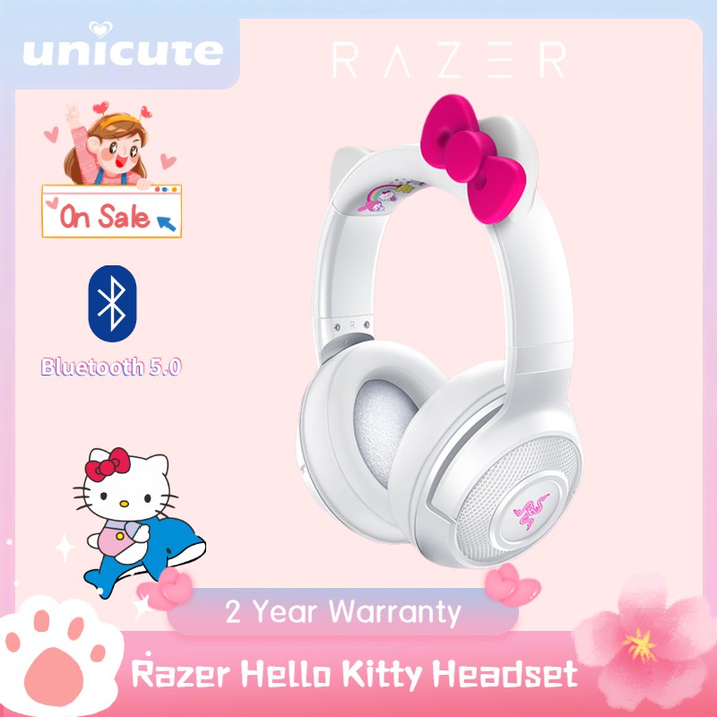 100% Original RAZER*ISANRIO Razer Bluetooth 5.0 Headset Hello Kitty