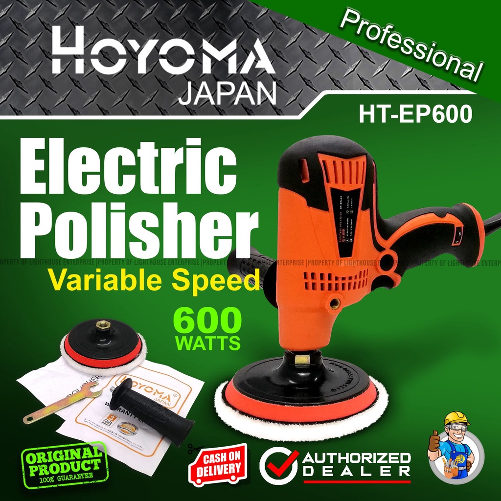 HOYOMA Japan 600W 6" 150mm Electric Polisher/Buffing Machine with