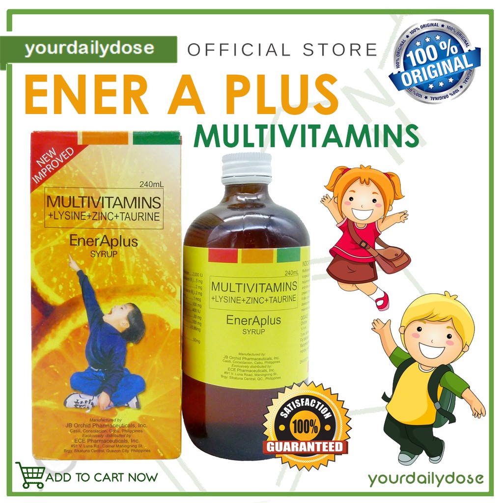 On hand ENER A PLUS Multivitamins+Lysine+Zinc+Taurine Shopee