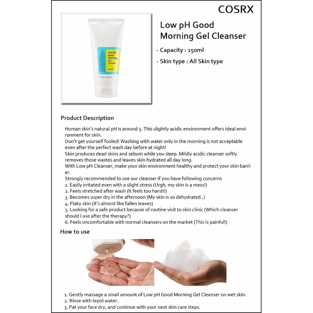 kandungan cosrx facial wash