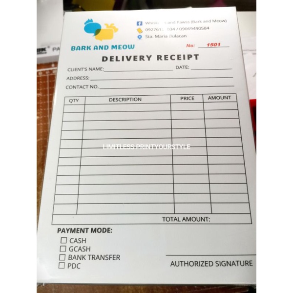 Delivery Receipt Acknowledgement Receipt A5 size Shopee Philippines