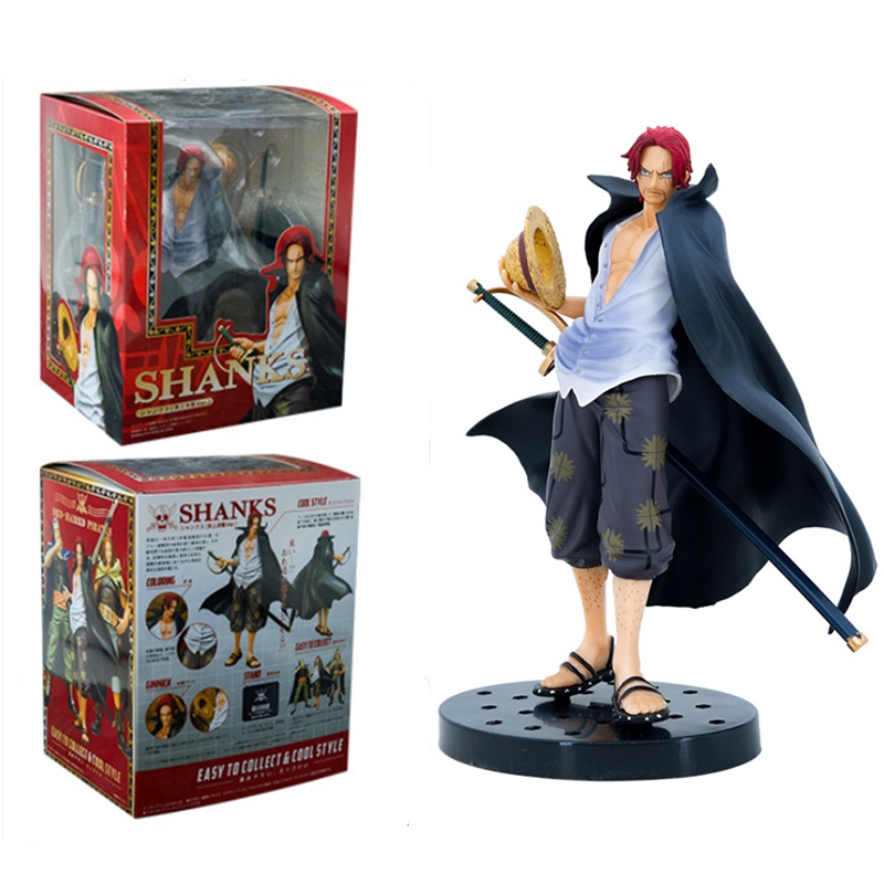 One Piece Red Hair Shanks Anime Figure The Grandline Men New World Four ...