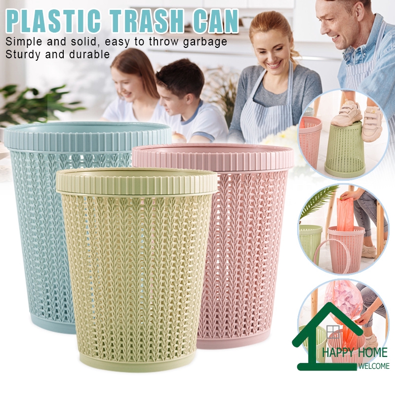 Hollow Garbage Bin Storage Basket with Builtin Garbage Bag Box
