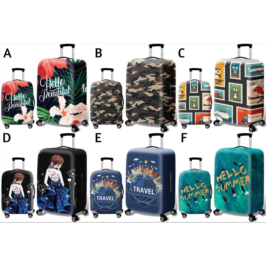 floral print luggage