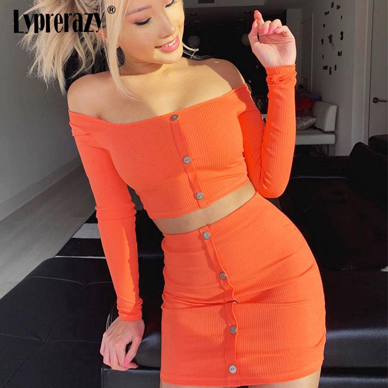 orange 2 piece outfit