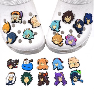 jibits Anime Genshin Impact Game Series Shoe Buckle Decorations Cartoon Jibbits Charms Pin for Man Shoes Croc Accessories Pins