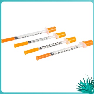 {Negotiable price}1ml Disposable plastic sterile Insulin syringe Orange Cap Plastic Liquid Dispenser