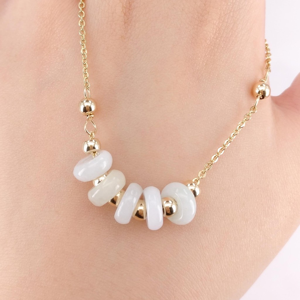 COD PREMIUM Authentic Jade 10k Gold Lucky Charm Bracelet Shopee