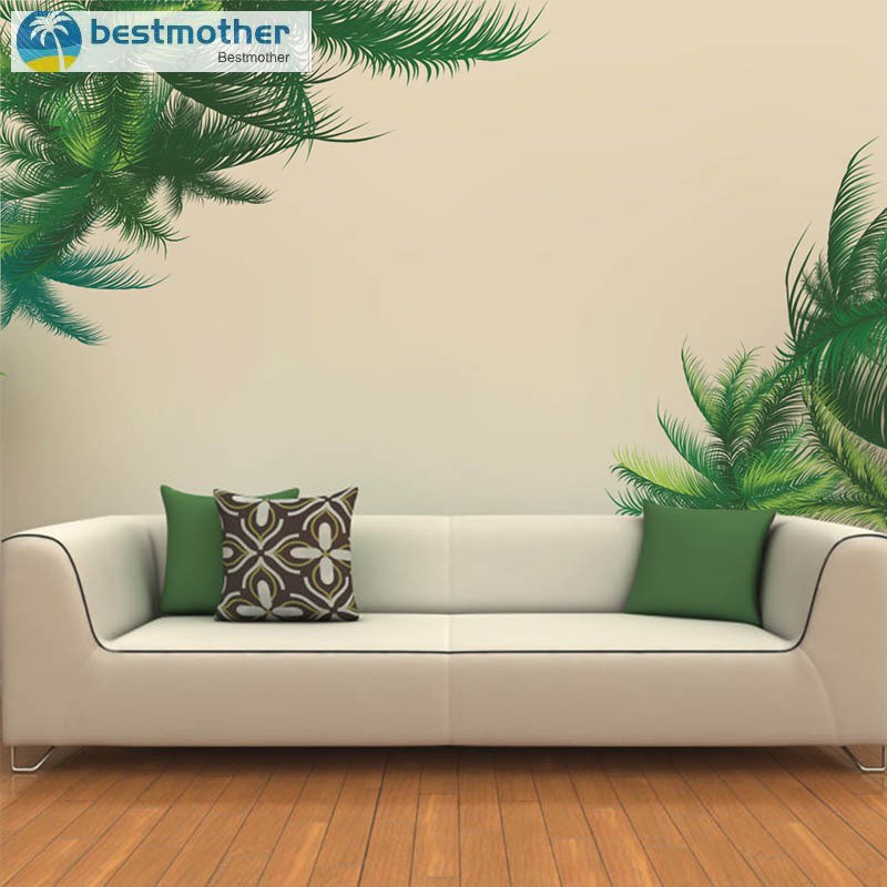 Tree Green Leaf Wall Sticker TV Background Living Room Decor Plant PVC  Mural Art DIY Home Decal | Shopee Philippines
