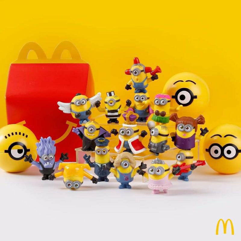 Mcdo Happy Meal Toy Minions The Rise Of The Gru Minion Gold Regular Minions Waves 1 2 Shopee Philippines