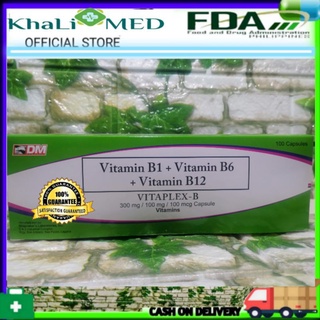 ✁♞VITAPLEX-B (Vitamin B1 + Vitamin B6 + Vitamin B12) 300mg/100mg/100mcg Capsules