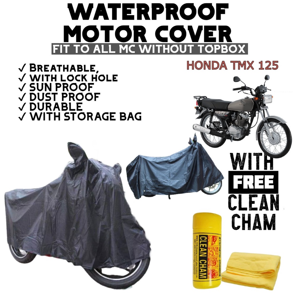 HONDA TMX 125 Motorcycle Cover with clean cham Motor Cover Black ...