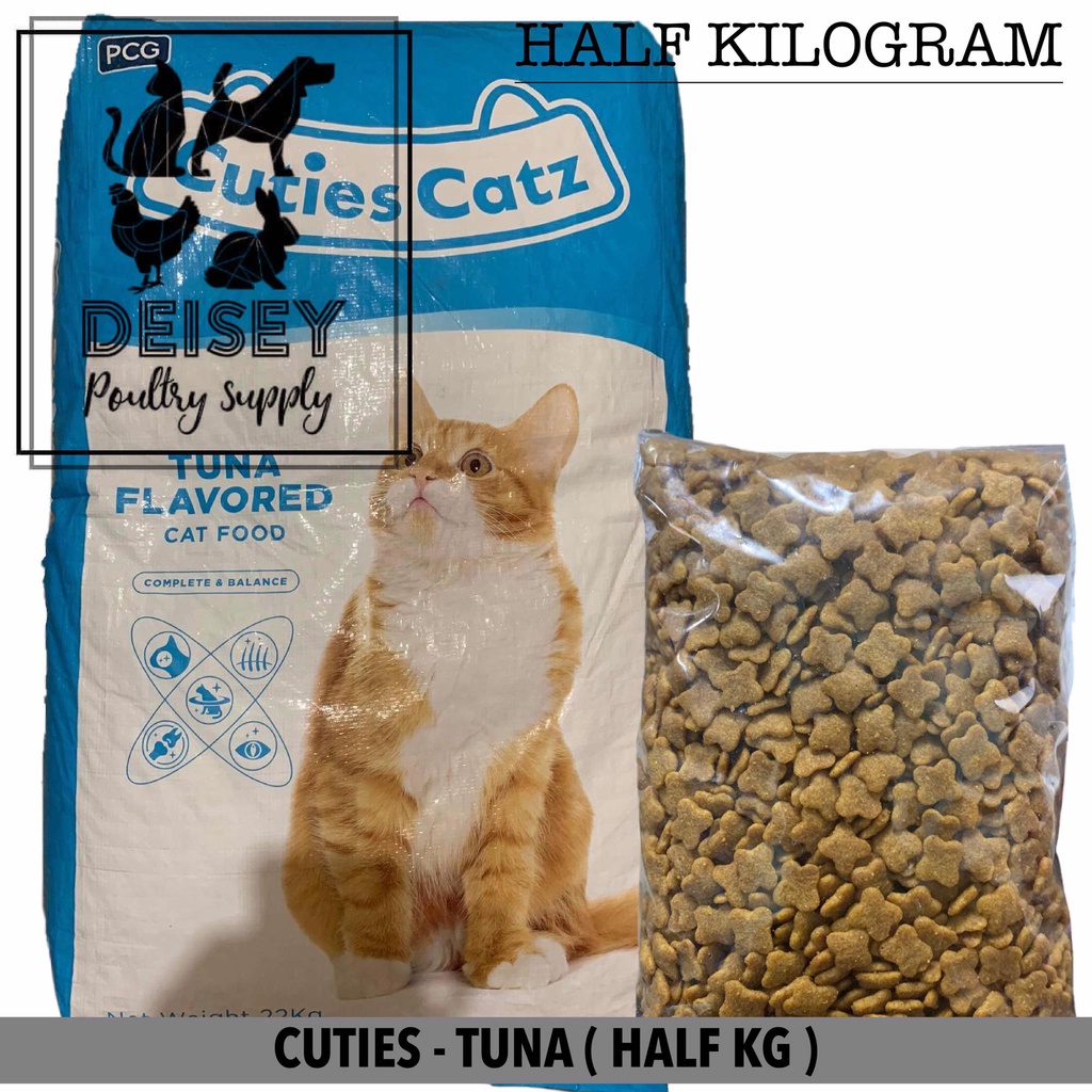 CUTIES CAT FOOD - TUNA FLAVOR (HALF KILOGRAM) | Shopee Philippines