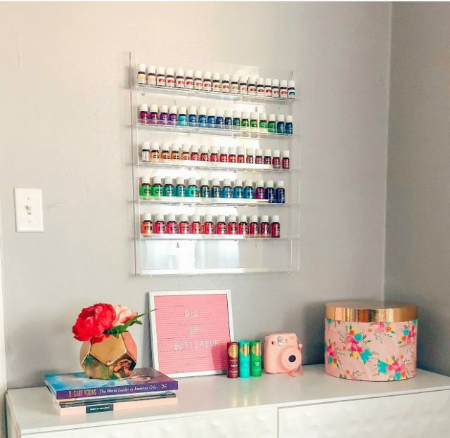 Acrylic Wall Rack For Essential Oils Or