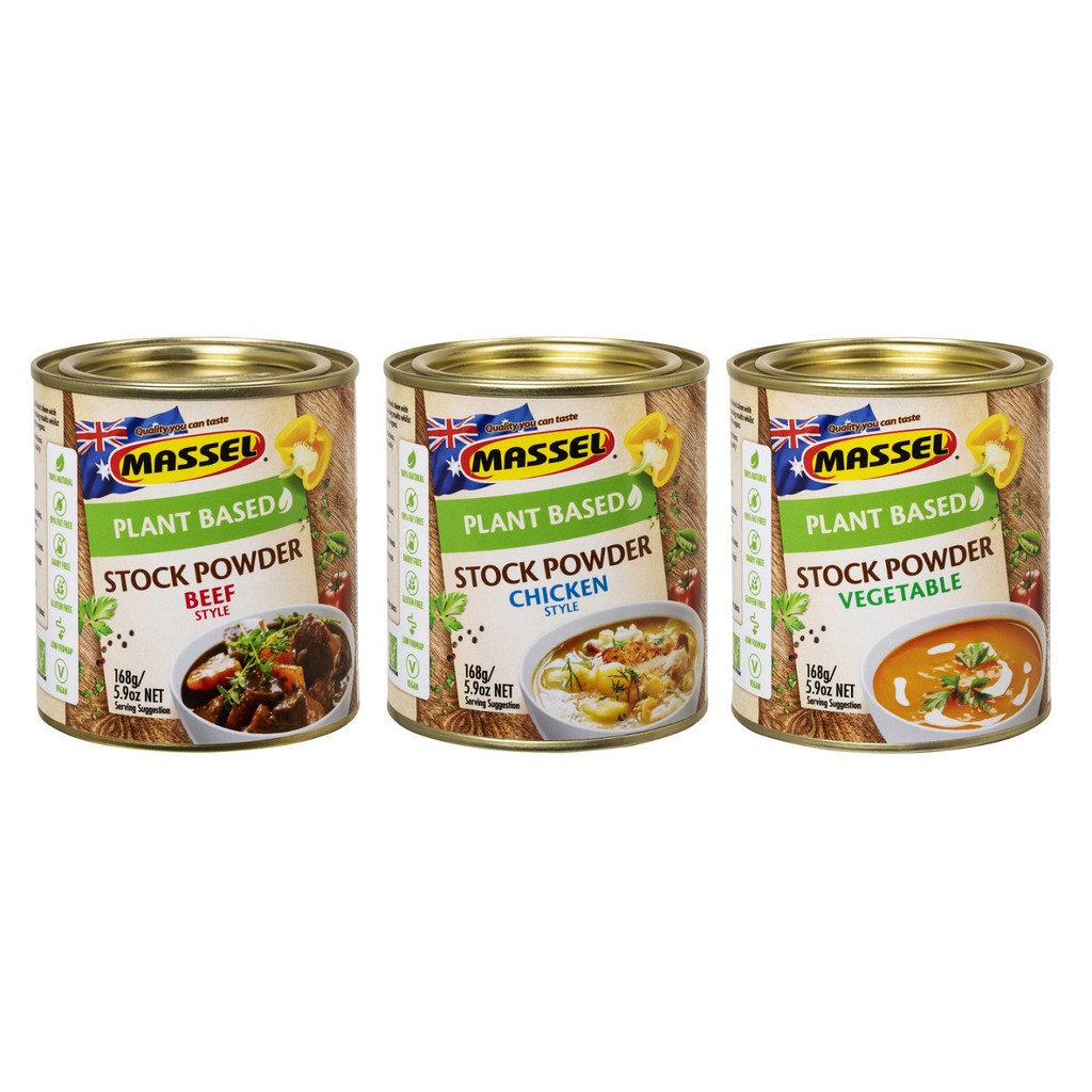 Massel Stock Powder Available in Beef, Chicken and Vegetable (168 grams