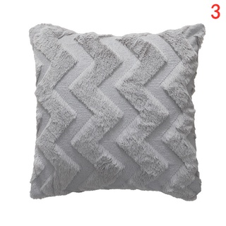 45*45cm/Wave velvet pillowcase solid color cushion cover decoration sofa home party soft square pill #6