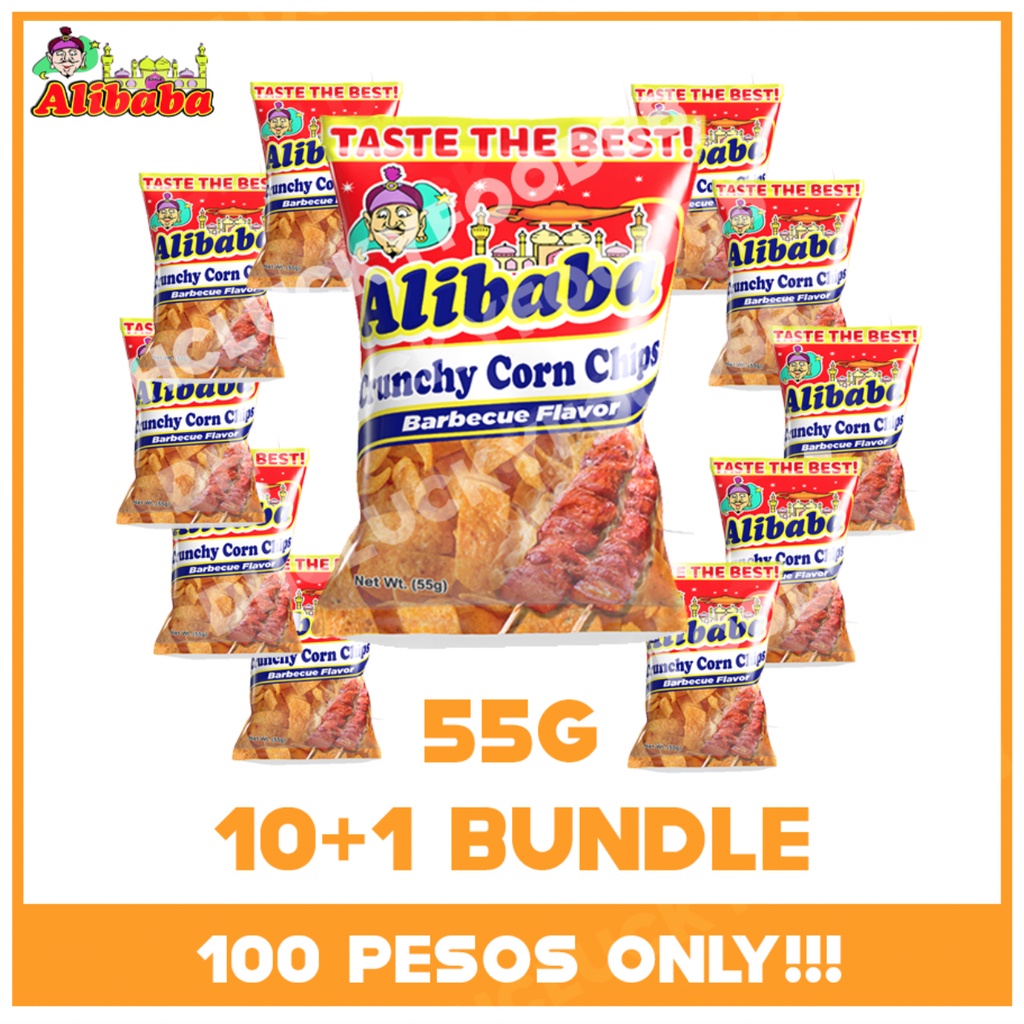 Alibaba Corn Chips 10+1 BUNDLE BBQ FLAVOR 55G Shopee Philippines