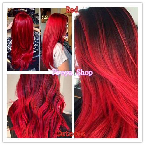 under hair color red