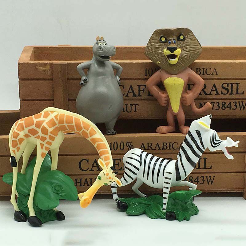 4pcs Madagascar Movie Action Figures Cake Toppers Animal Penguin Kids Gift Toys Shopee Philippines