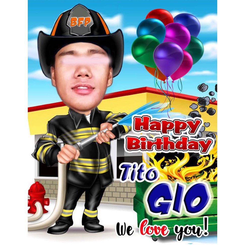 Cake Topper - FIREMAN / BUMBERO / Fire | Shopee Philippines