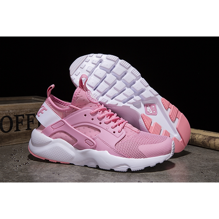 pink and white huaraches womens