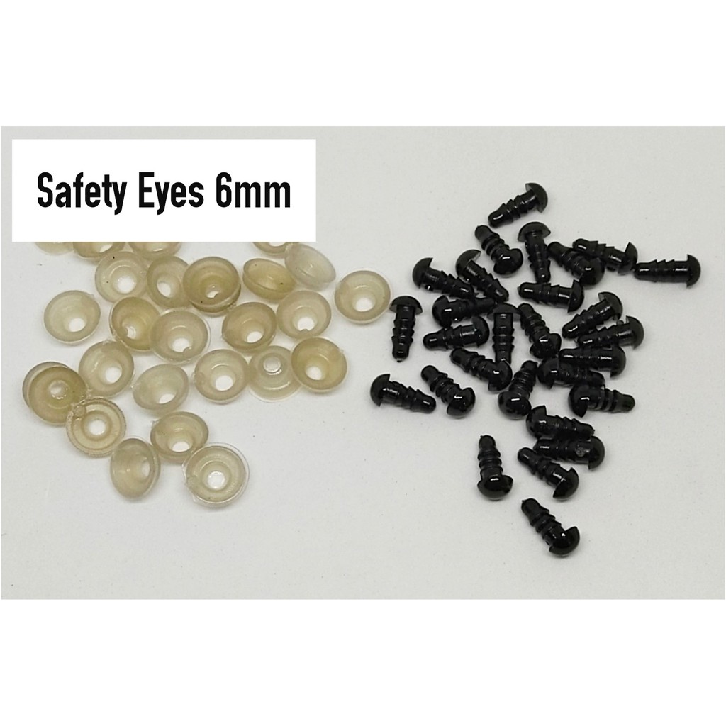 20 pcs/set 6mm Safety Eyes Black Shopee Philippines