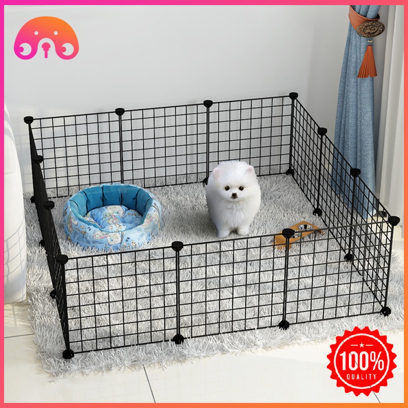 Dog Cage Stackable Pet Fence 35*35CM Cat Rabbit Fence Pet Cage DIY Pet Metal Wire Kennel