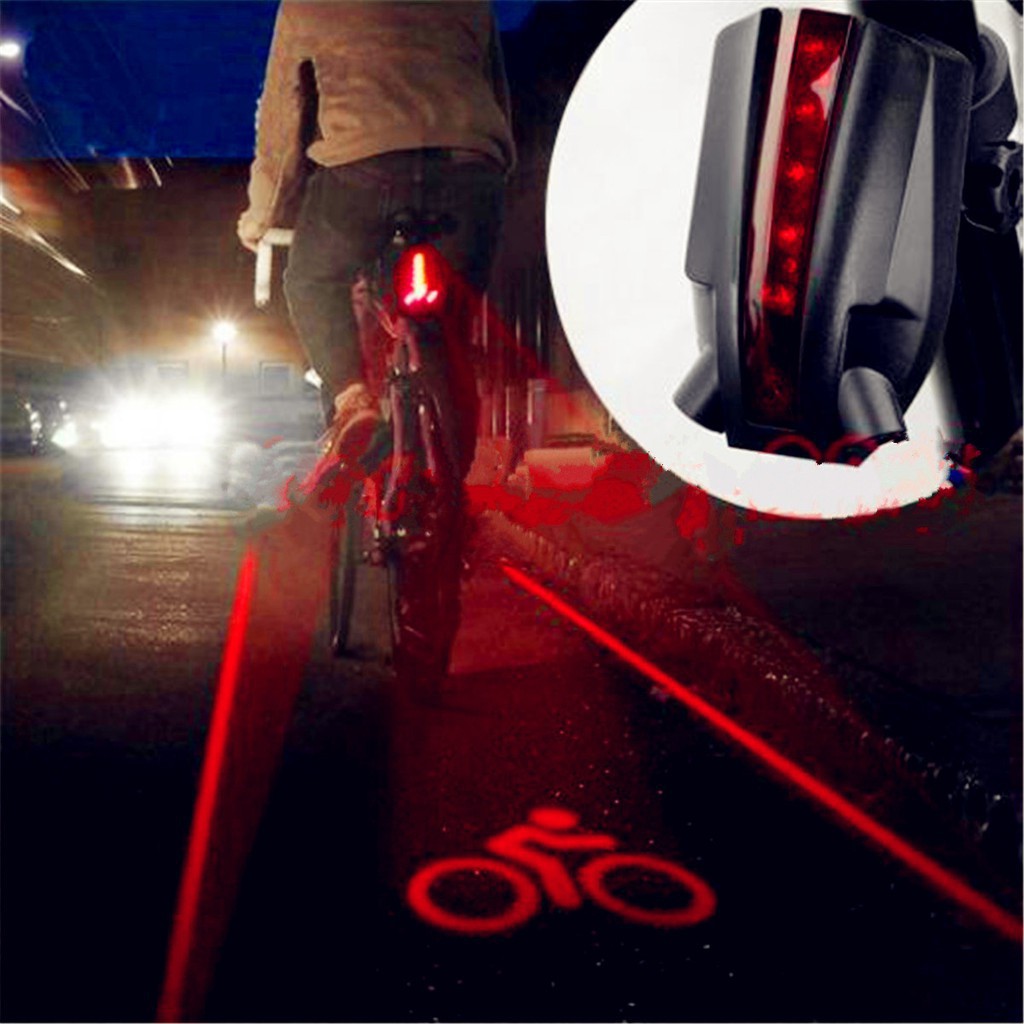 starnearby Battery Powered Waterproof 5 LED Bicycle Tail Light Bike Rear Warning Lamp