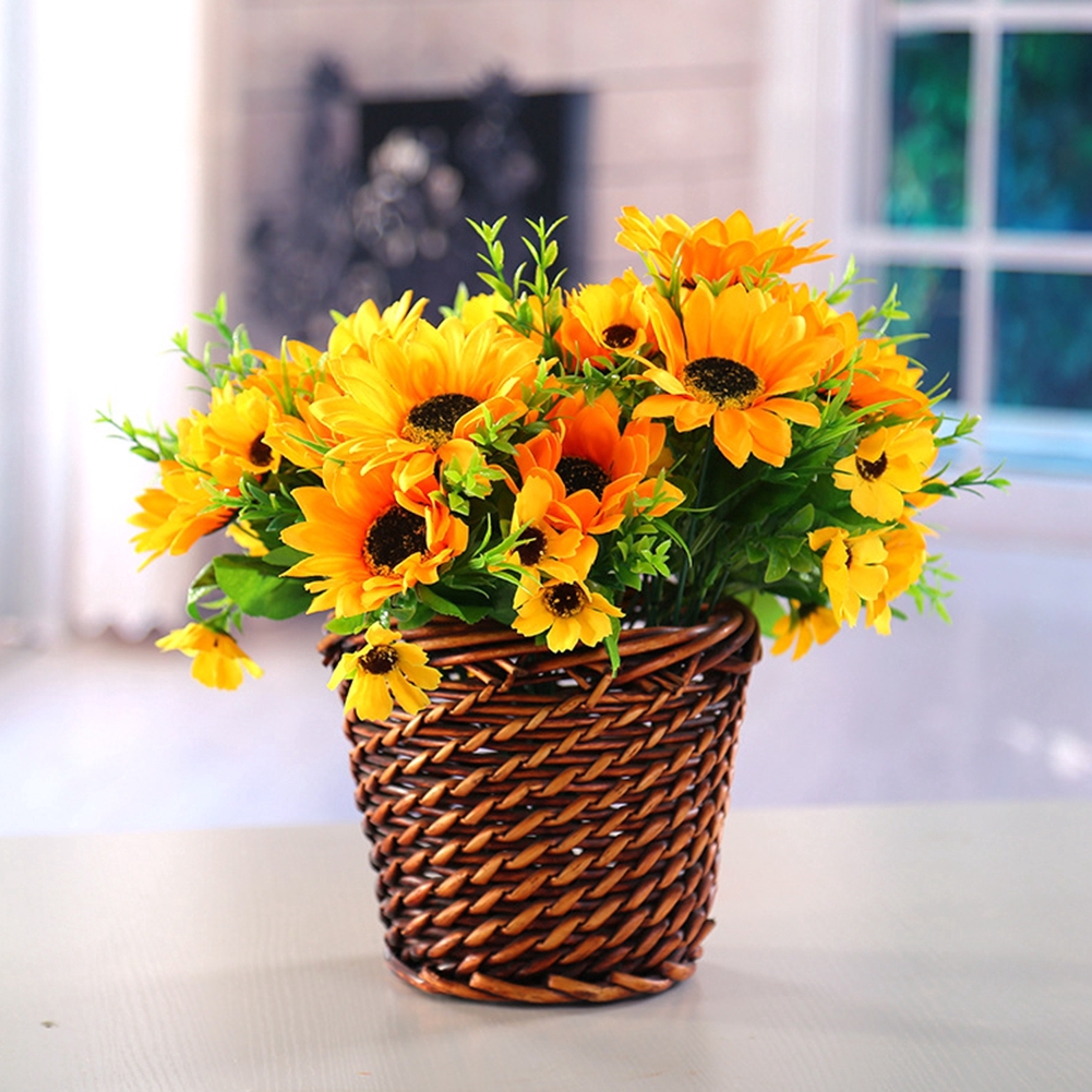 Sunflowers Artificial Flowers Floral Decor Bouquet For Home Decor