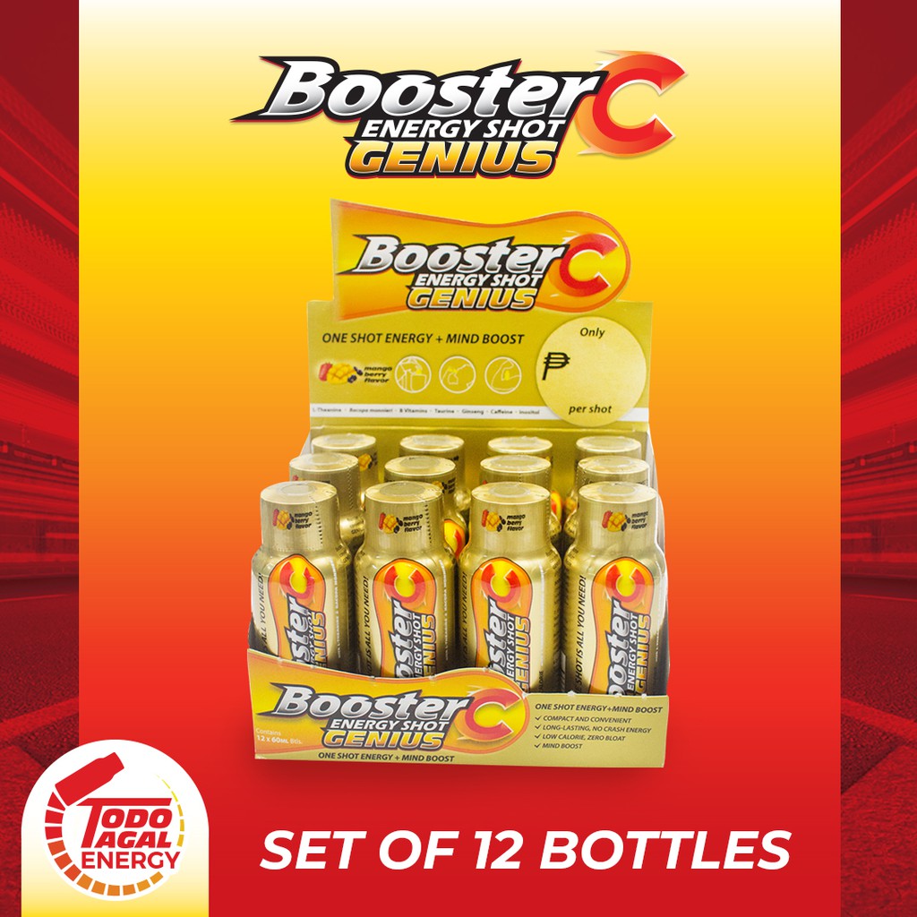 Booster C Energy Shot Genius 60 mL Set of 12 (Gold) Shopee Philippines