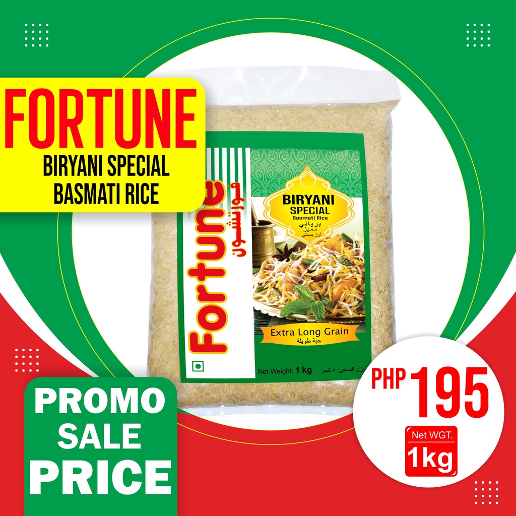 Fortune Biryani Special Basmati Rice 1kg Promo Sale (In Pouch) Shopee
