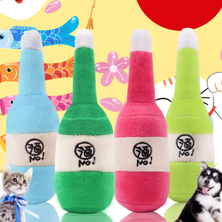 Animals Cartoon Dog Toys Stuffed Squeaking Pet Toy Cute Plush Wine Bottle  Toys For Dogs Cat Chew Squeaker Squeaky Toy For Pet | Shopee Philippines