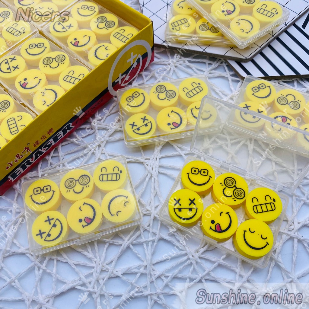 6in1 Eraser Smiley Face Cute Funny Emoji E 6907 Shopee Philippines