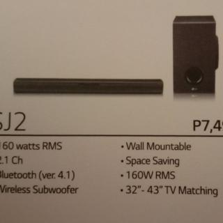 lg j2 soundbar