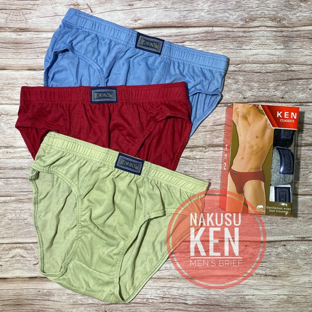 COD☑️3Pieces Per Pack Ken Underwear Cotton High Quality Brief Shopee