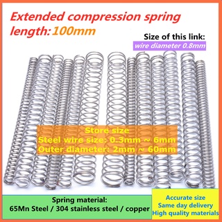0.8mm Wired Dia.Spring Steel Compression Spring Small 5~14mm OD 10~60mm Length 