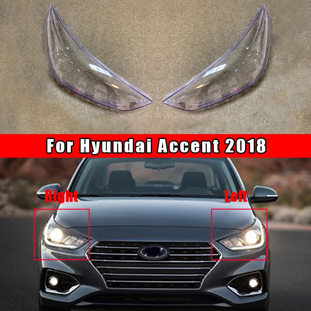 2022 NEW Car Headlight Lens Auto Light Caps For Hyundai Accent 2018