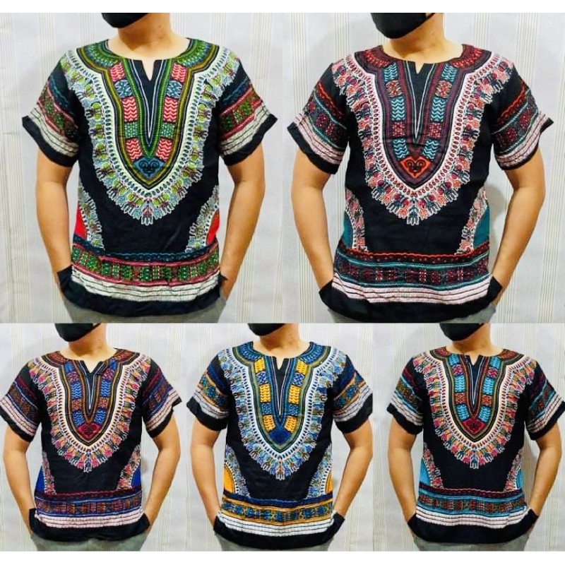 Kukuh Chuy Black Dashiki Shirt/Bohemian/Batik/Ethnic/Tribal/Reggae ...