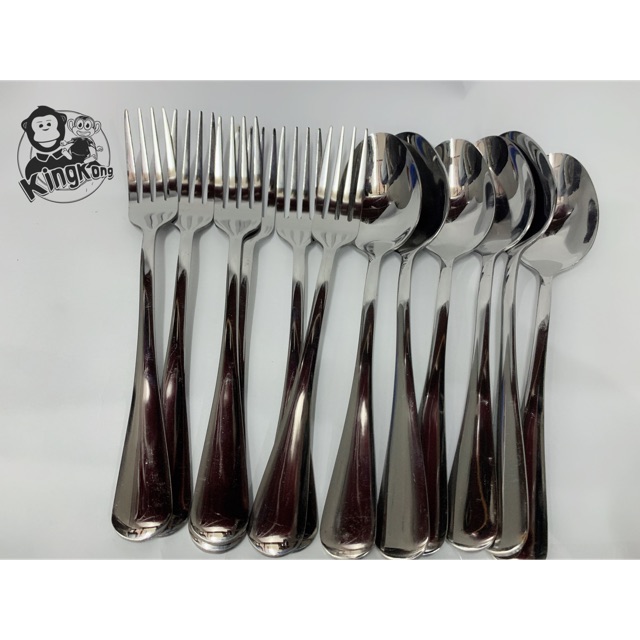 304 stainless spoon and fork/6pcs each pack Shopee Philippines