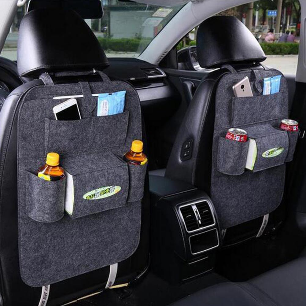Auto Car Seat Back Rear Storage Bag Organizer Holder Multi-Pocket Hanger S 