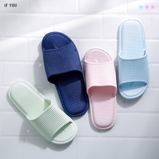 Solid Color Bedroom Slipper Unisex Comfy Home Non-Slip ...