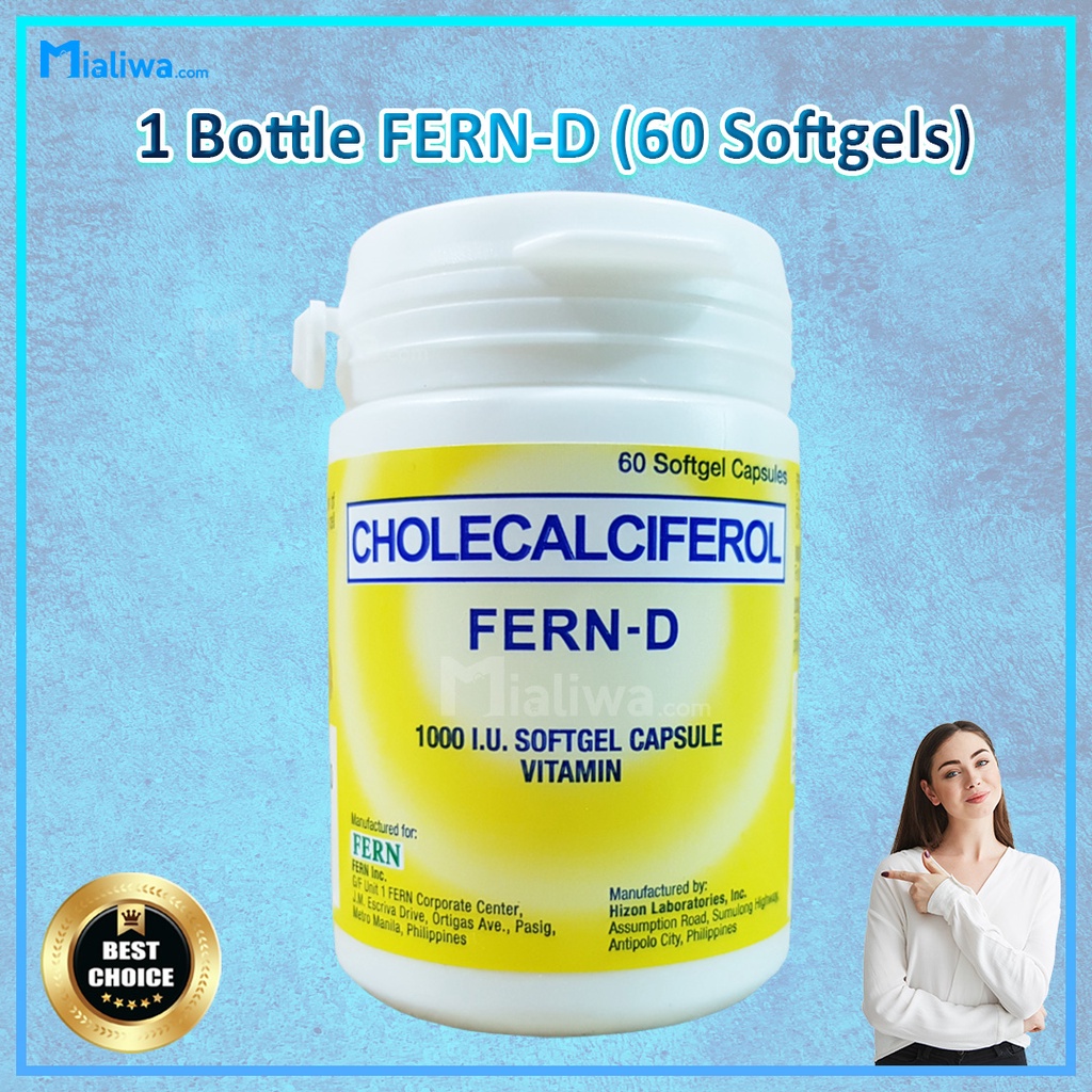 FERN-D Vitamin D (60/120 Softgel Capsules) iFern 100% Original Vitamin ...