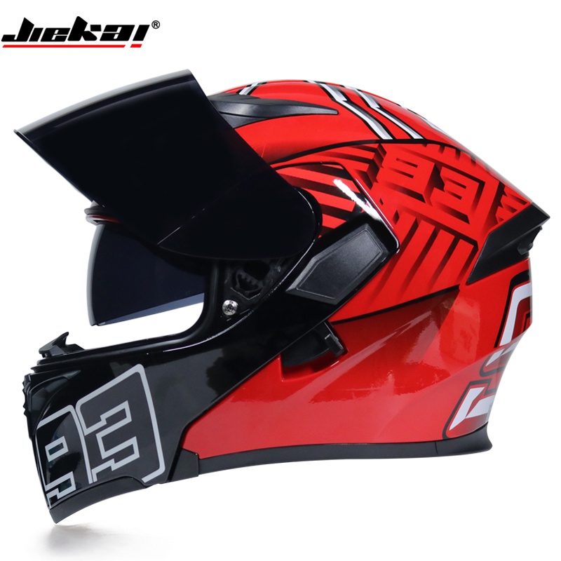 JIEKAI 902 Full face Motorcycle helmets Safe Double Visor DOT Flip up helmet  casque moto Racing four | Shopee Philippines