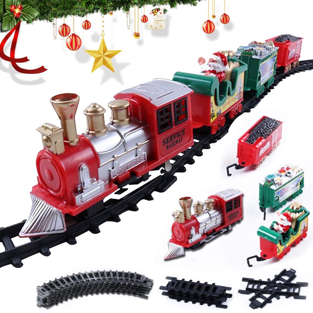 battery operated christmas train set