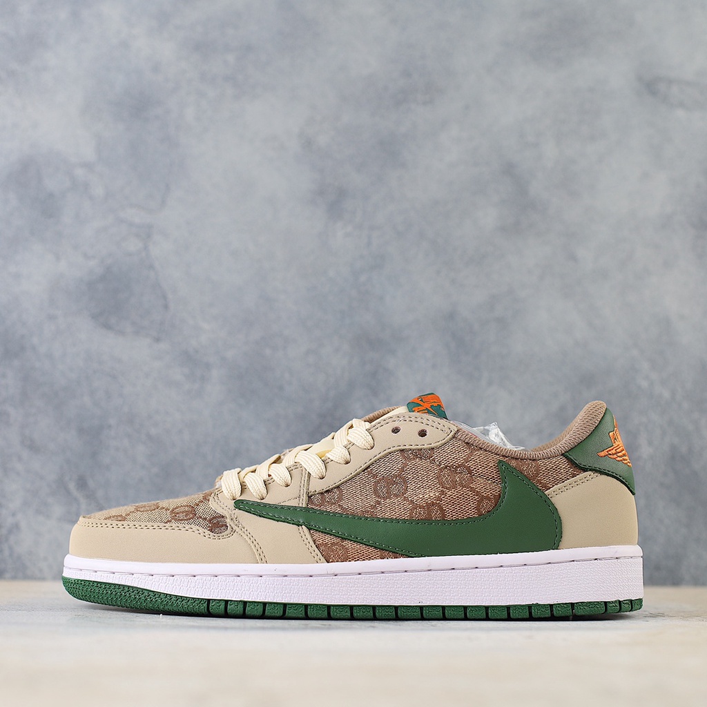 Travis Scott x Nike Air Jordan 1 “Gucci” Basketball Shoes Low Cut Casual  Sneakers for Men Women | Shopee Philippines