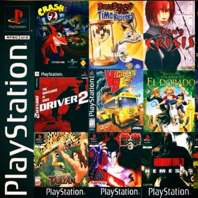playstation 1 with all games