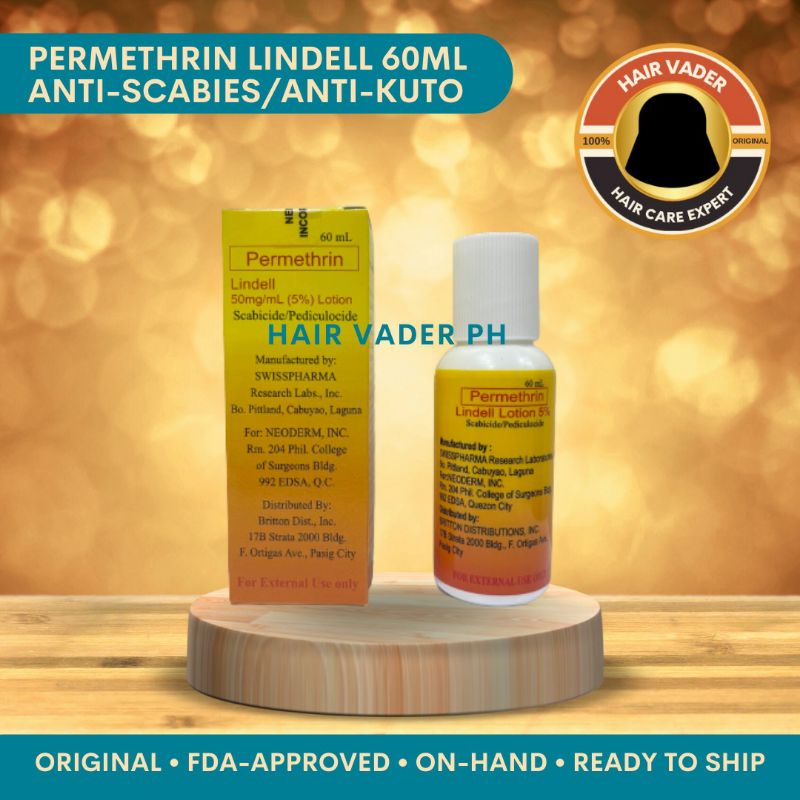 Permethrin lotion Lindell for scalp and body Kuto Galis Lice Shopee