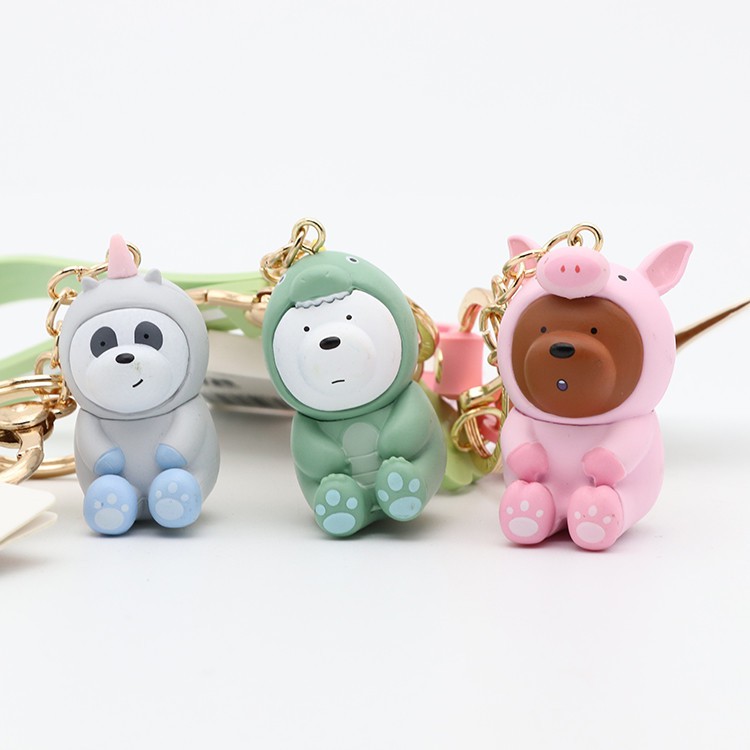 We Bare Bears Cute Doll Keychains Bag Pendant Belt Trinkets | Shopee ...