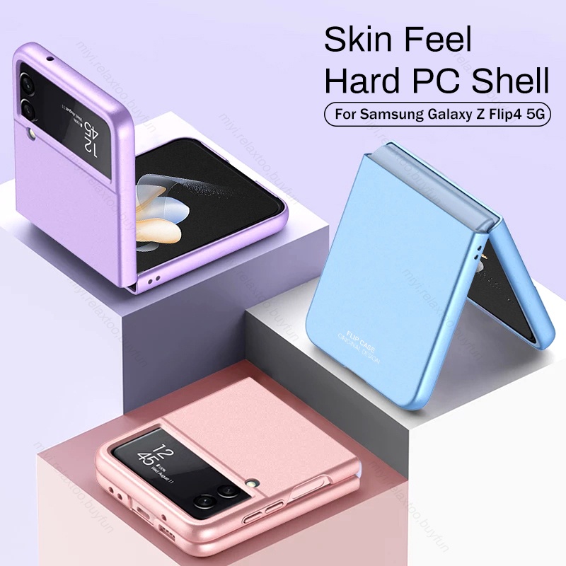 For Samsung Galaxy Z Flip 4 Flip3 Flip4 Case Matte Candy Color Hard Pc Shockproof Back Cover For