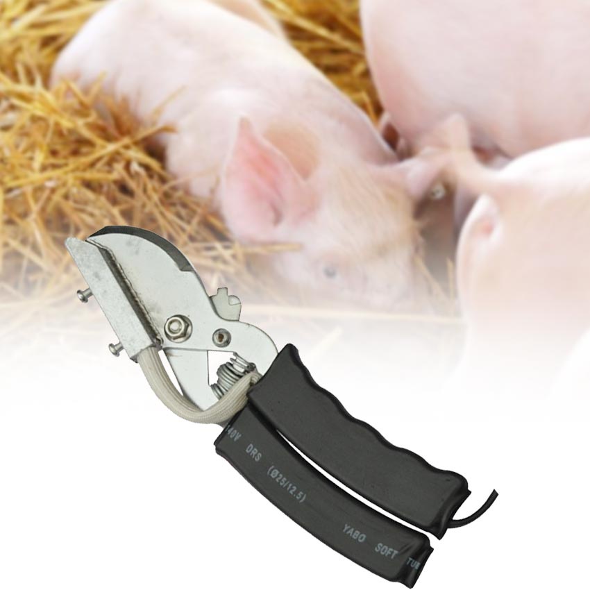 Livestock Piglets Puppy Sheep Pig Tail Cutter Electric Plier 220V 150W Whit Swich